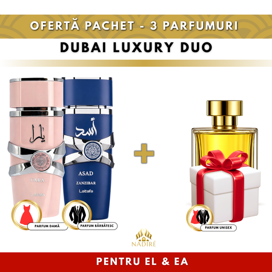 2 + 1 GRATIS – Yara & Asad Zanzibar Lattafa + Parfum Cadou 100 ml